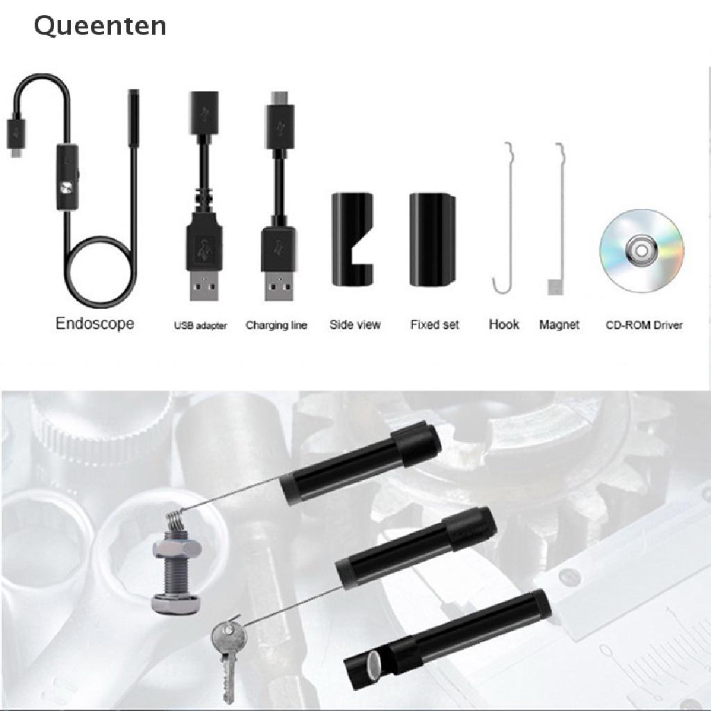 Queenten 3 in 1 USB Type-C Endoscope Inspection Borescope 5.5/7/8mm Lens HD Camera IP68 QT