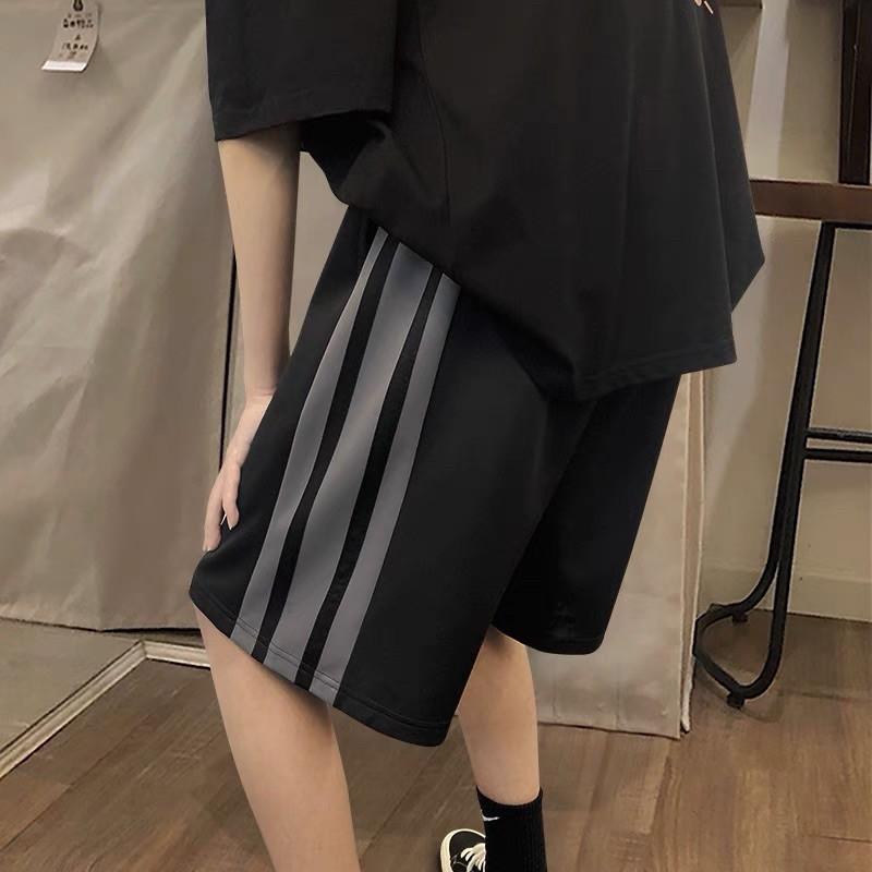 Quần ống rộng short 3 line