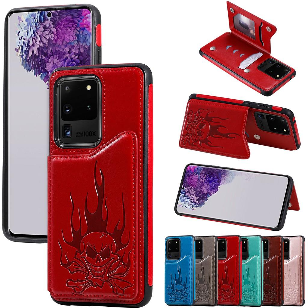 Ốp lưng da ví gập cho Samsung Galaxy Note20 Ultra S20 Ultra S20+ S20 S10 Plus S10+ S10e