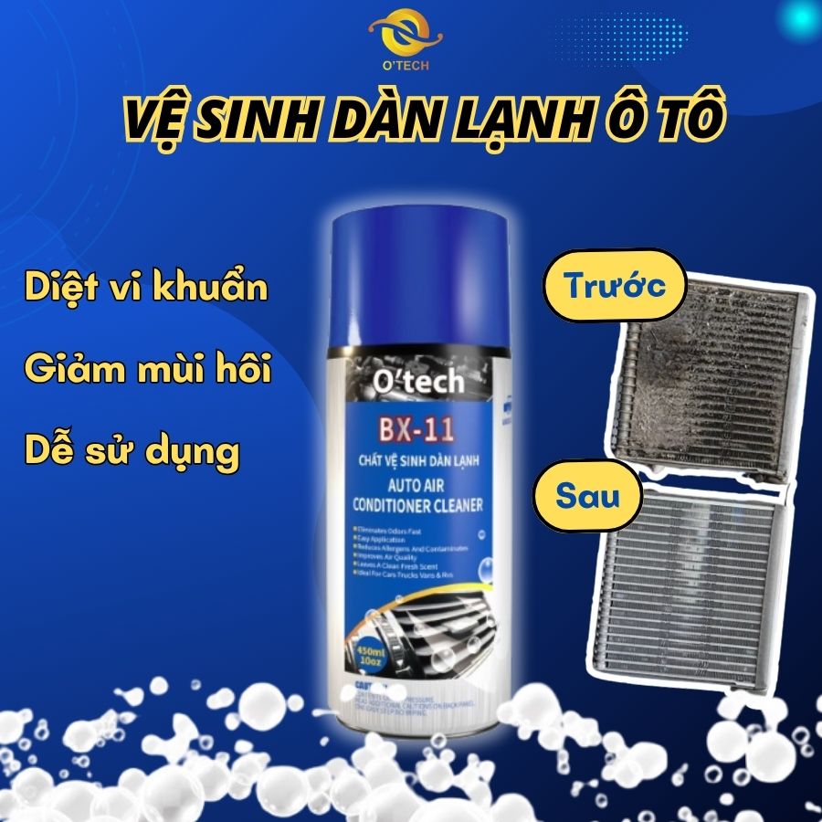 Vệ Sinh Điều Hoà Ô Tô - Dung Dịch Vệ Sinh Điều Hòa Ô Tô - Nước Rửa Máy Lạnh - Air Cleaner - OTech
