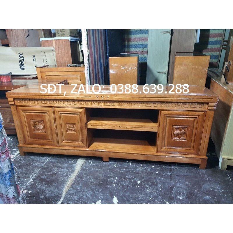 Kệ tivi gỗ xoan đào 1m8