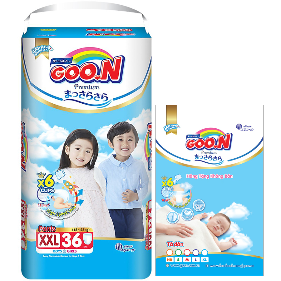 Tã Quần Goo.n Premium Gói Cực Đại XXL36 (36 Miếng) - Tặng thêm 6 miếng cùng size