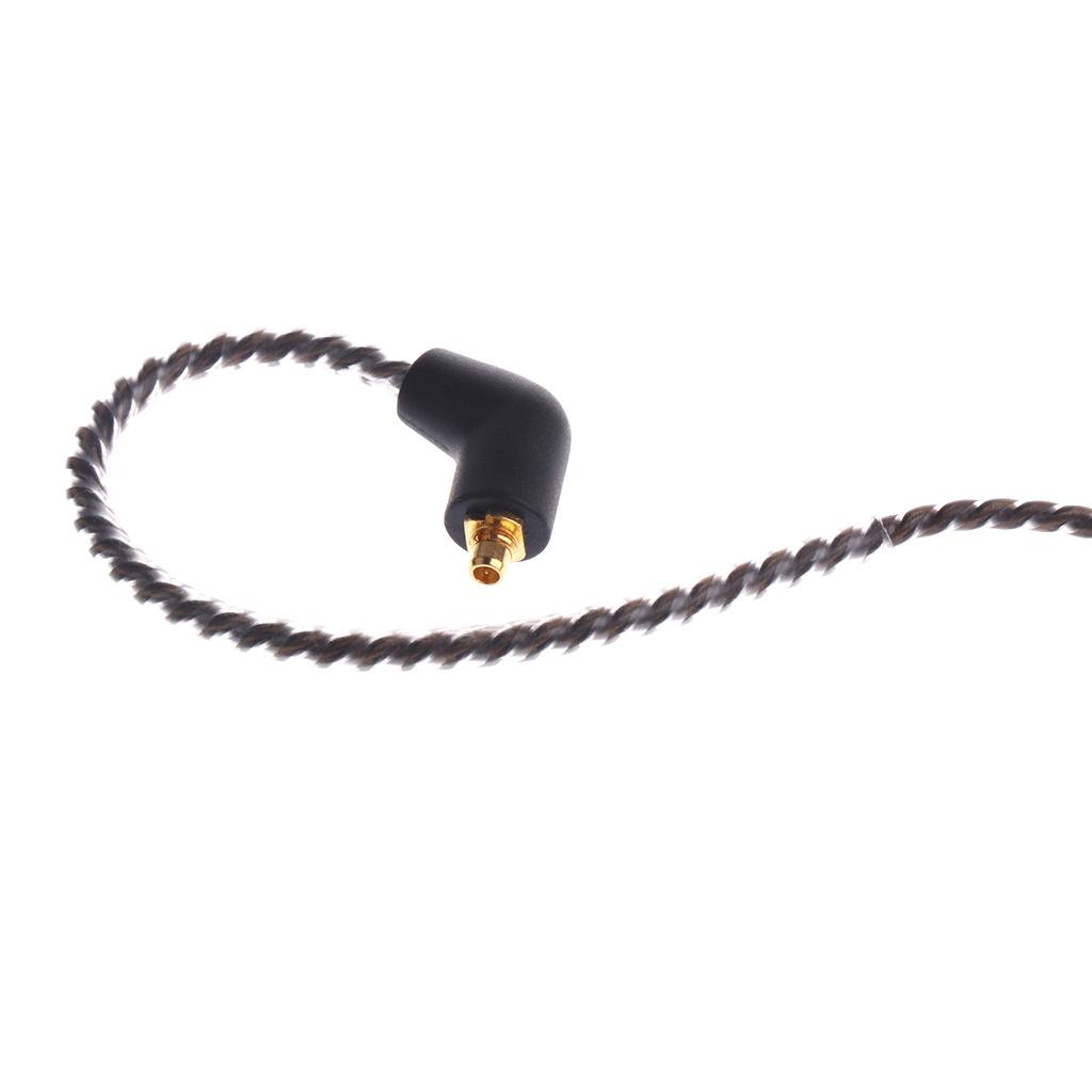 3.5mm MMCX Audio Cable Repair Braided Cord for Shure se215/se425/se535 Black