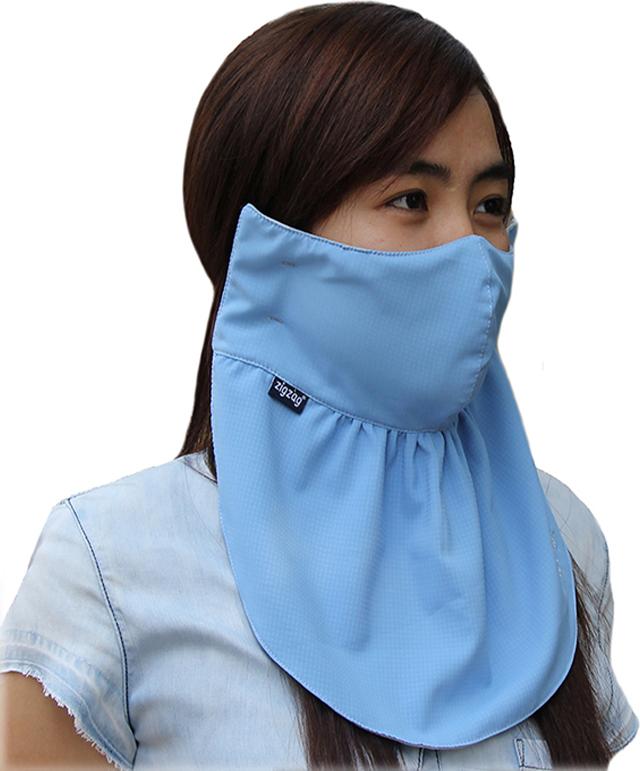 Khẩu trang lớn chống nắng UPF50+ Deep Sky Blue Zigzag MAS00403