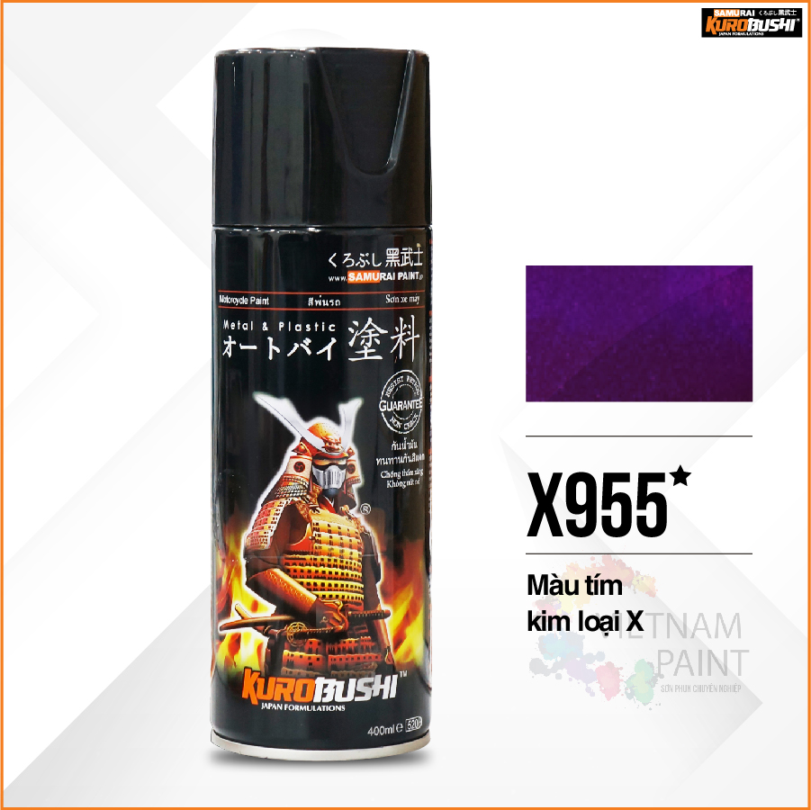 Sơn xịt Samurai Kurobushi - Màu tím kim loại X - X955