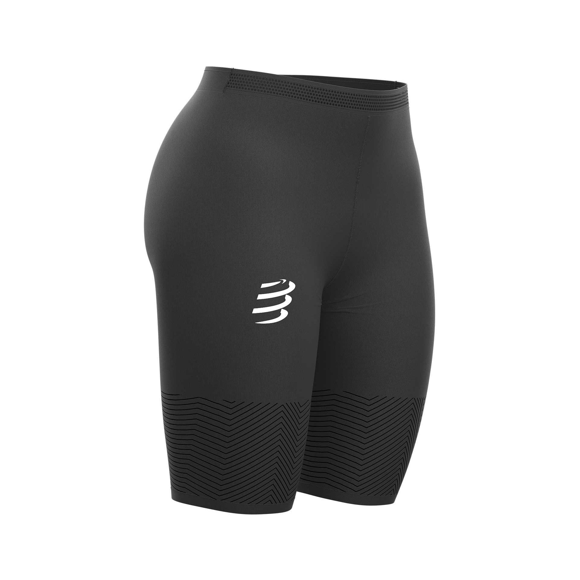 Quần short chạy bộ Nữ Compressport Run Under Control Short - Black