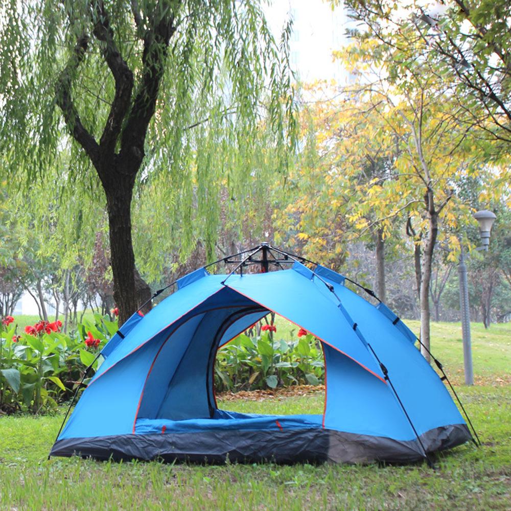 Outdoor Pop Up Tent Water-resistant Portable Instant Camping Tent for 1-2 / 3-4 People Family Tent