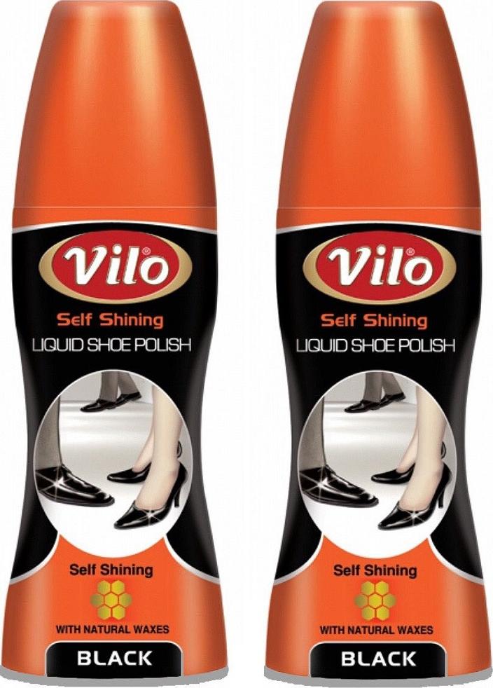 Combo 2 chai xi nước đánh bóng giày Vilo liquid shoe polish 80ml (màu đen)