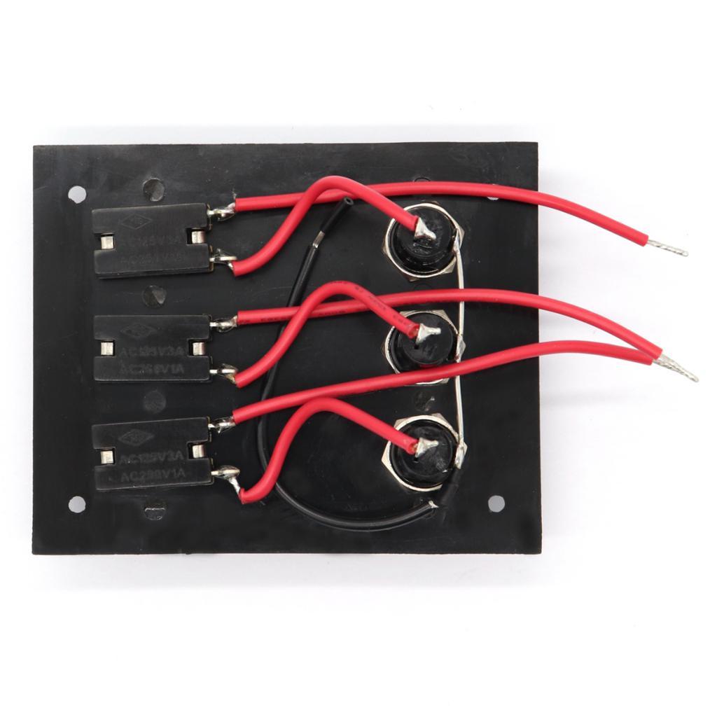 3 Gang ABS Boats Classic Toggle Switch Panel with 5A Fuses DC 12V