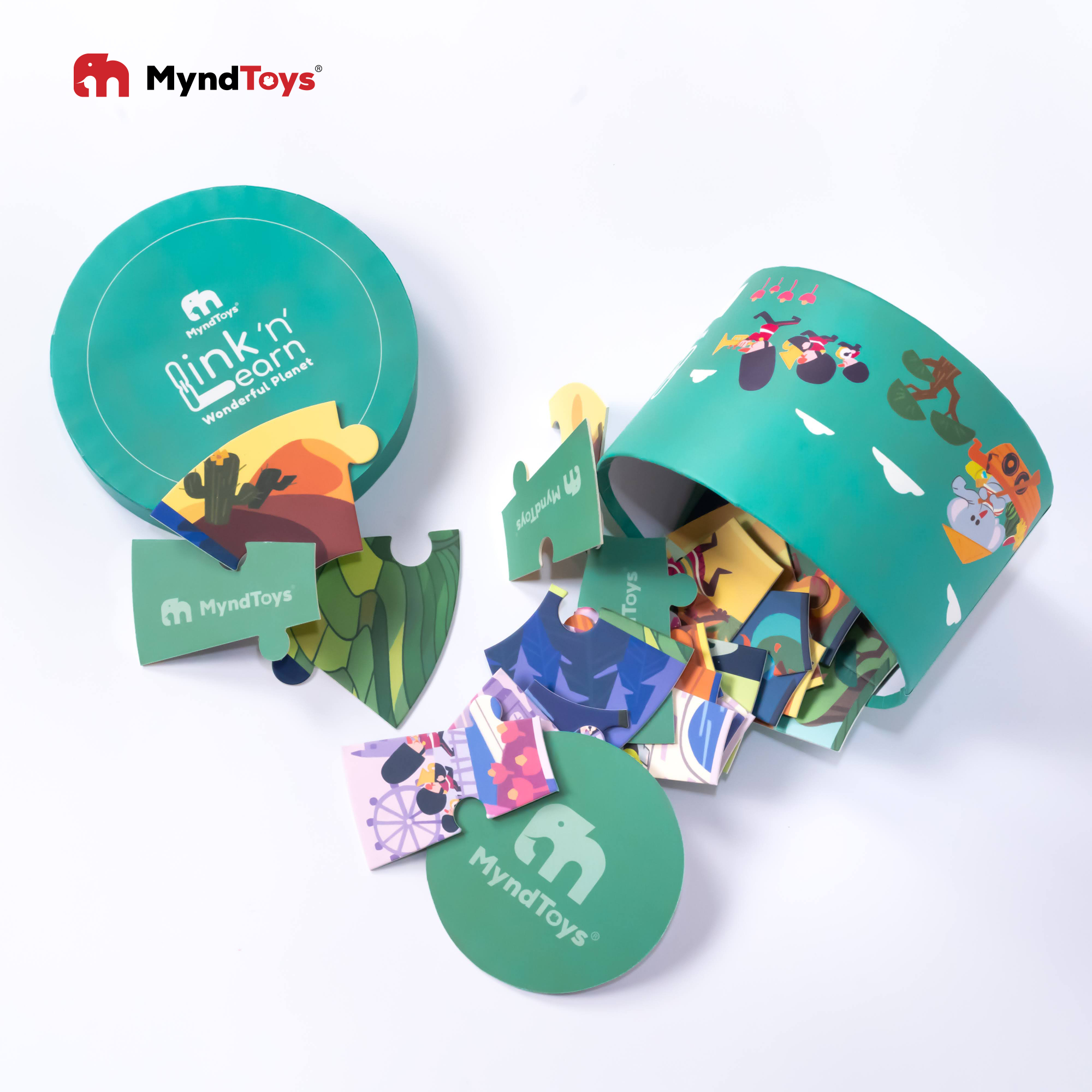 Đồ Chơi Giáo Dục, Bộ Xếp Hình Myndtoys Link ‘n’ Learn - Wonderful Planet - Dành Cho Bé Trên 3 Tuổi