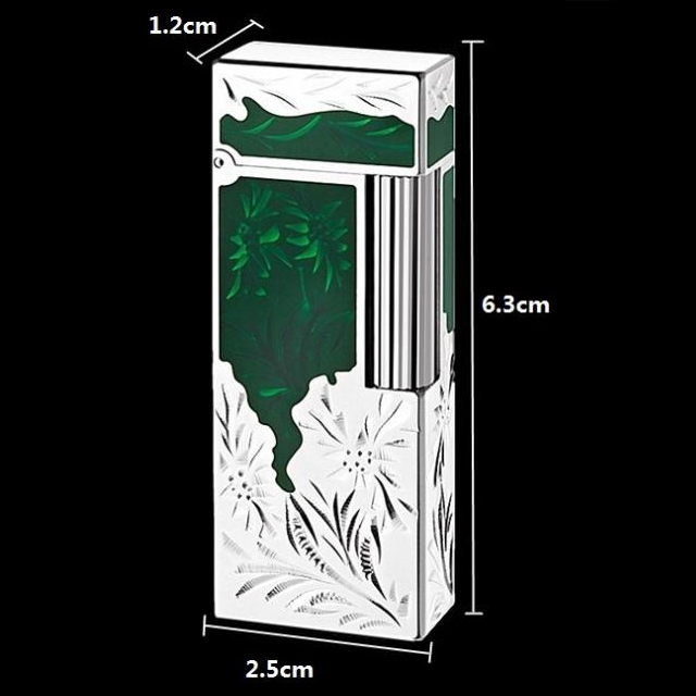 Hột Qụet Bật Lửa Gas Đá 16B02 Họa Tiết Sơn Mài Hoa Văn Đẹp Độc Lạ - Dùng Gas Đá Cao Cấp