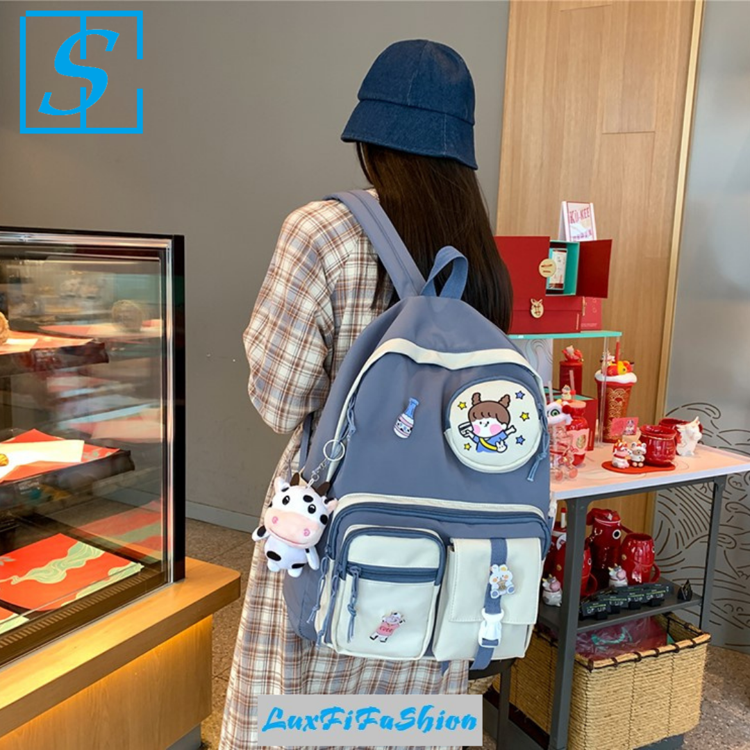 Cặp học sinh nữ cấp 2, cấp 1, balo cute, nhỏ nhắn  MÃ : LFFSB04