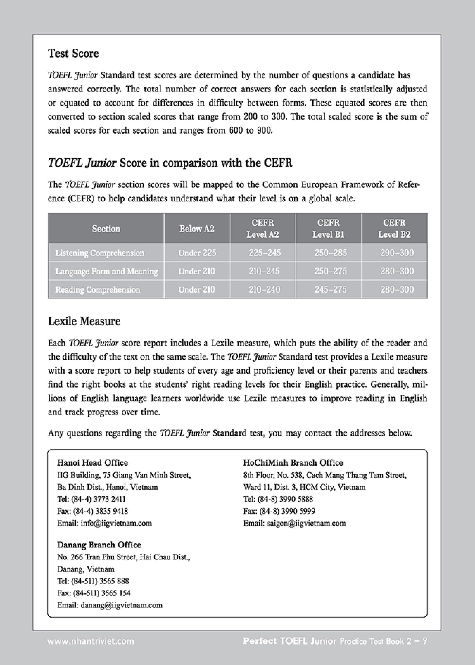 Perfect Toefl Junior  Book 2 (Kèm CD)