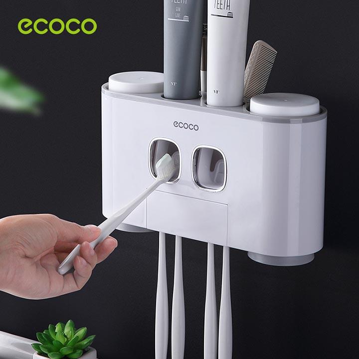 Bộ Nhả Kem Đánh Răng ECOCO Cao Cấp Kèm 2 Cốc, 4 Cốc