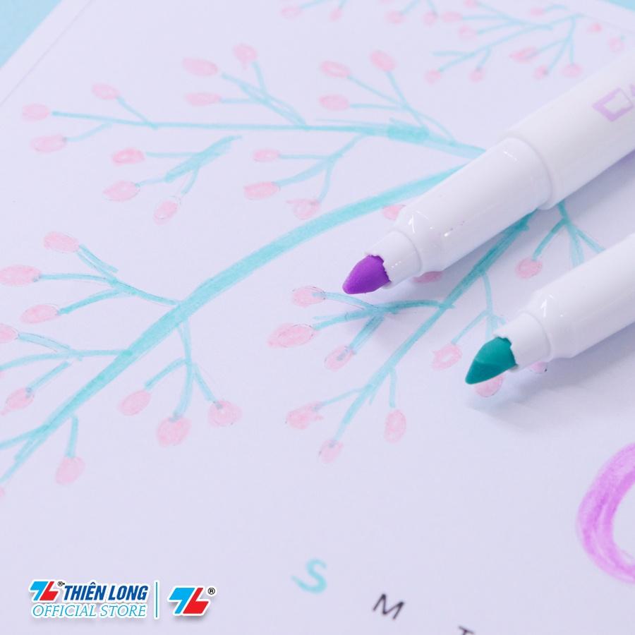 Bút dạ quang màu Pastel Thiên Long Pazto HL-016 - Rửa được - Không để lại vết khi Photocopy