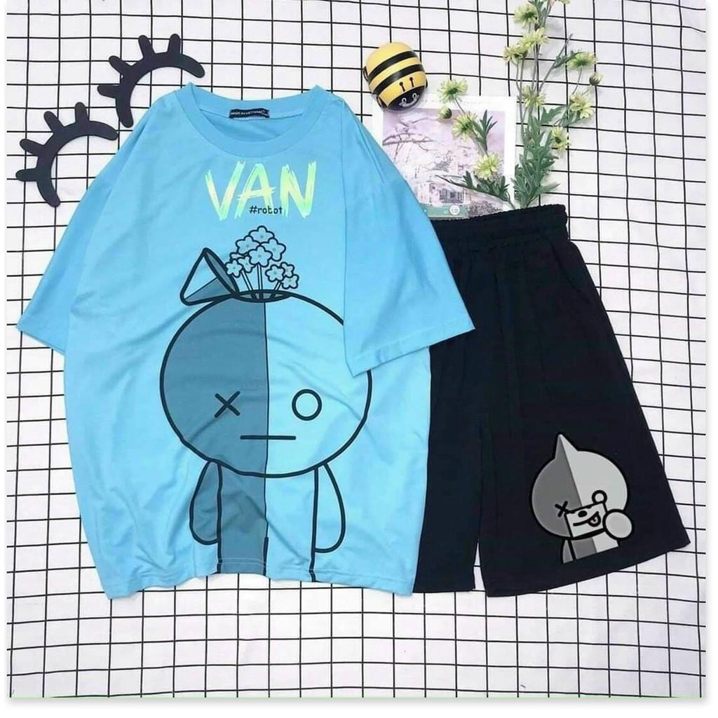 SET THUN NỮ COTTON,THIẾT KẾ HỌA TIẾT TRÊN ÁO SIÊU DỄ THƯƠNG