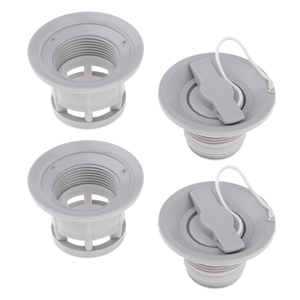 2 Pack Universal Air Valve Adaptor Inflatable Boat Tender Raft Dinghy Kayak Canoe Replacement Parts