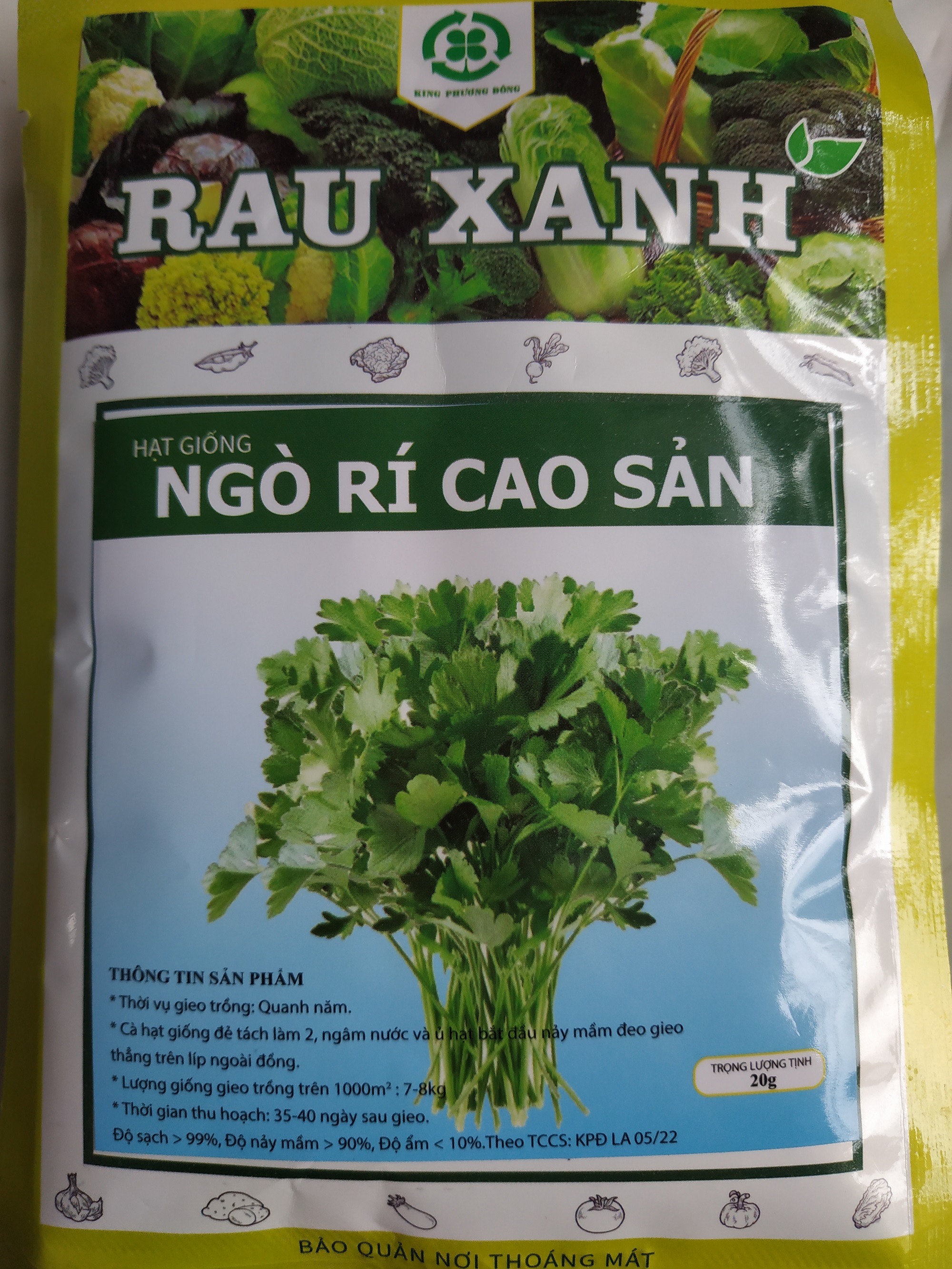 Hạt giống NGÒ RÍ CAO SẢN - gói 20 gram