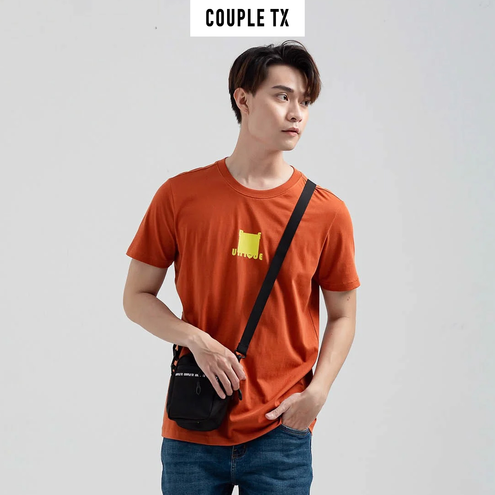 COUPLE TX - Áo Thun Nam Slim In Typo Be Unique MTS 1192