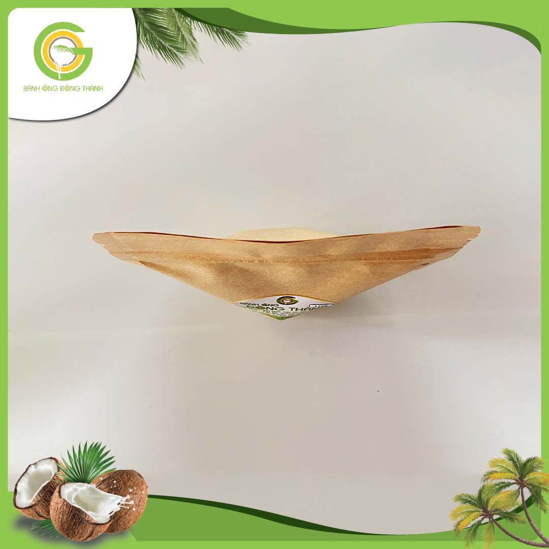 Bánh ống Đông Thành thơm ngon - Bánh ống xứ dừa dạng túi - Đặc sản Bến Tre túi bánh ống dừa
