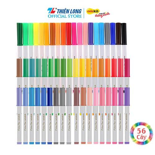 Combo 56 Cây bút lông Fiber Pen Thiên Long Colokit