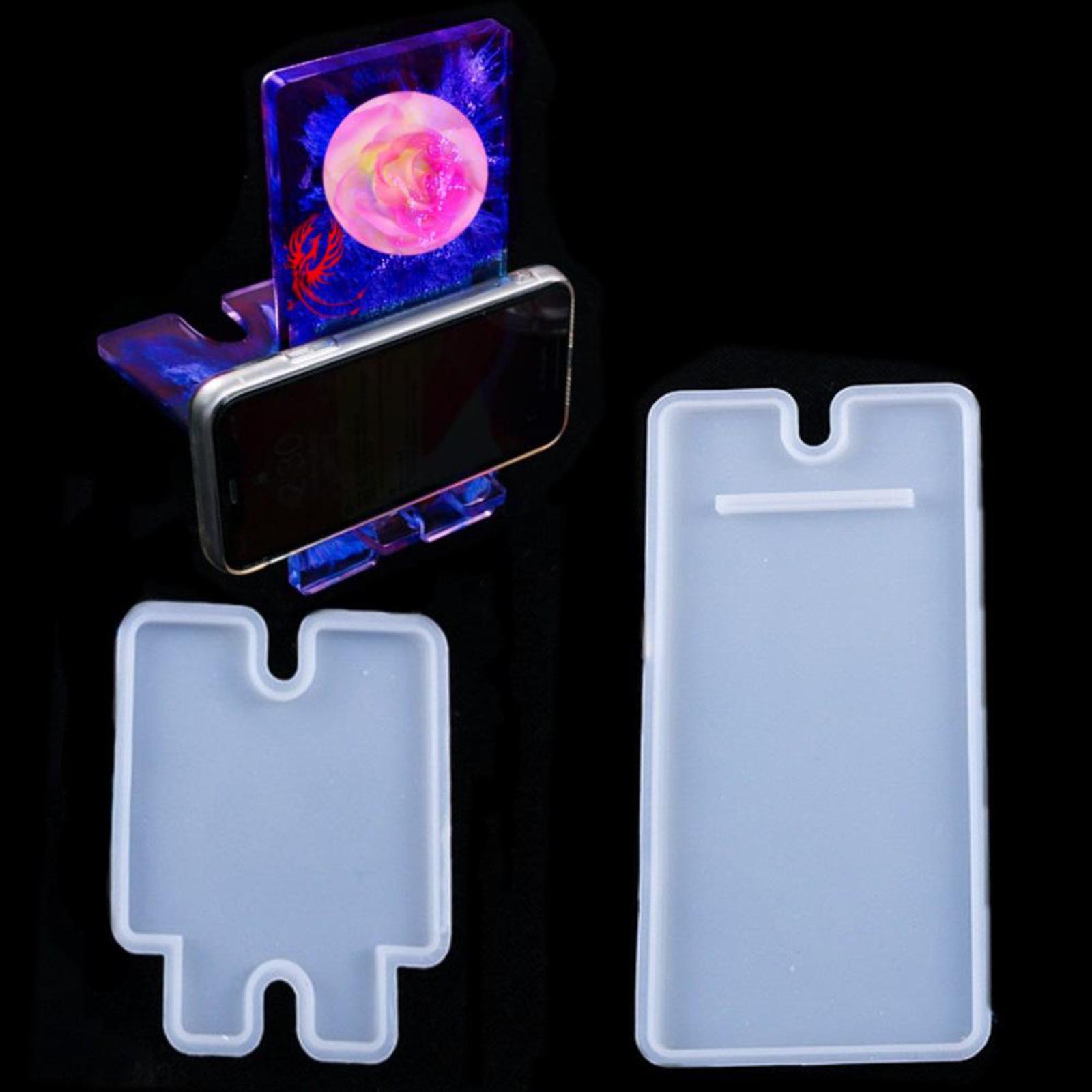 Handmade Phone Stands Silicone Molds Cell Phone Bracket Silicone Mold DIY Phone Holder Epoxy Resin Moulds Arts Crafts