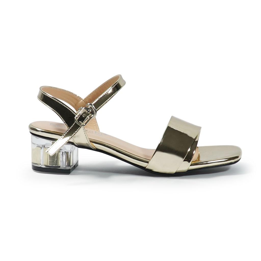 Sandal cao gót nữ quai xếp ly gót 3 cm mã SD3F329