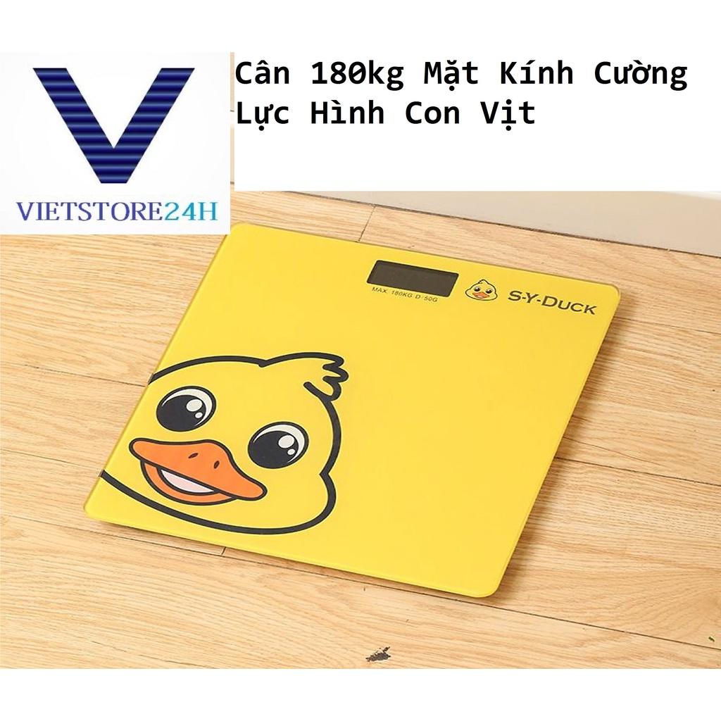 Cân 180kg Mặt Kính Cường Lực Hình Con Vịt