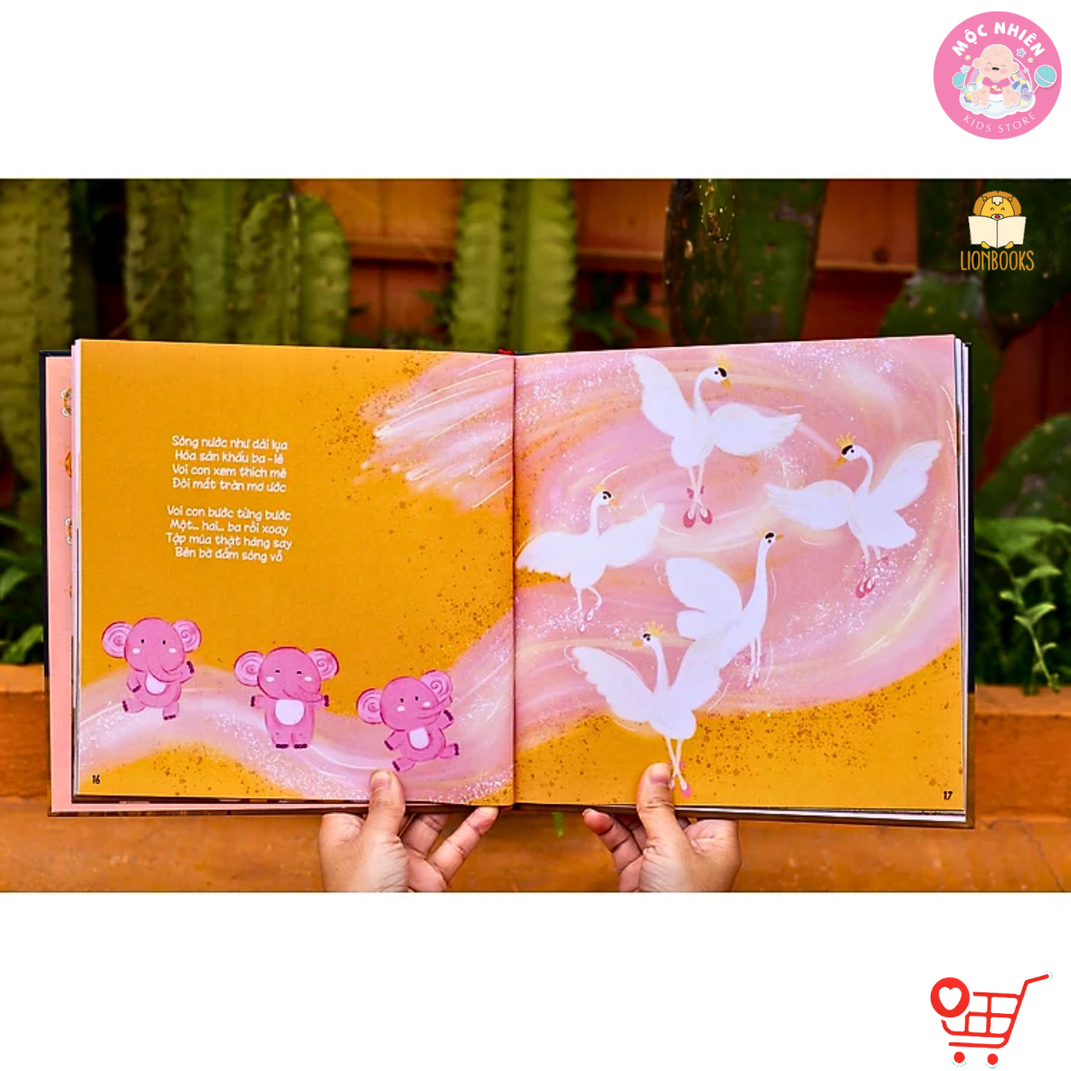 Sách Thơ Âm Nhạc - Cuốn Voi Học Múa Ba-lê - Sách bìa cứng tặng sticker và mã đăng nhập App Cảm thụ âm nhạc