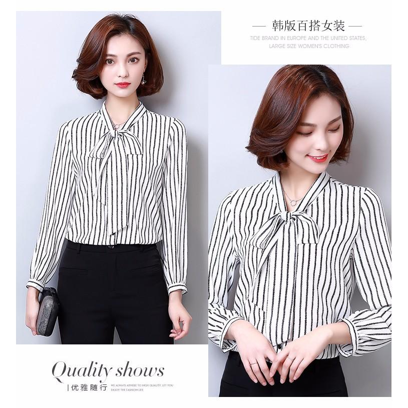 Áo sơ mi sọc nữ cao cấp
