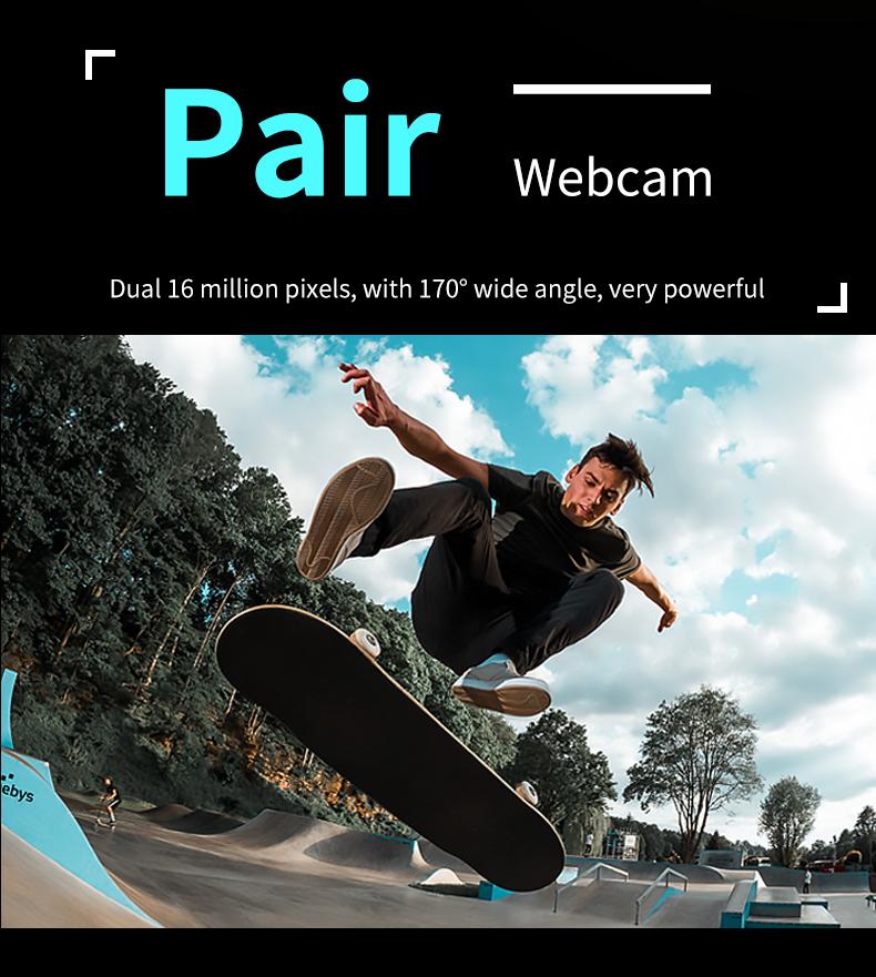 Camera Wifi ống kính kép D3 4K Góc rộng 170° Thể thao ngoài trời Máy quay siêu nhỏ Tầm nhìn ban đêm Giám sát tại nhà Máy ghi âm lái xe ô tô