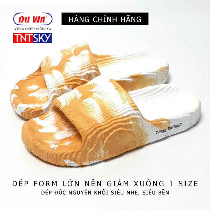 Dép Đúc Quai Ngang Vân Gỗ Nam, Nữ Siêu Nhẹ Duwa - Hàng Chính Hãng - Tk211 - Vàng - 40