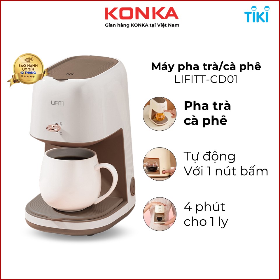 Máy pha trà và cà phê Konka LFKJ-2501, đảm bảo hương vị thơm ngon và đậm đà, hàng chính hãng, BH 12 tháng