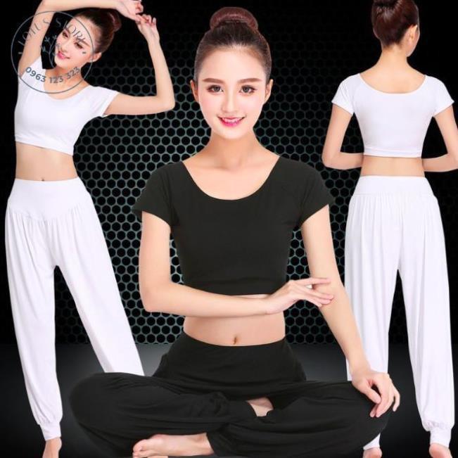 Bộ tập yoga alibaba múa bụng B01 áo croptop khoe bụng - Diễm Phương Store