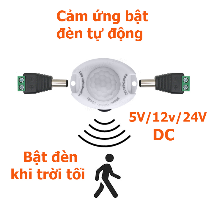 Công tắc cảm ứng chuyển động 12V 24V DC sử dụng điện 1 chiều