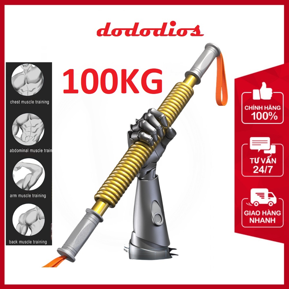 Gậy lò xo 100kg - dụng cụ tập cơ tay - Hàng chính hãng dododios