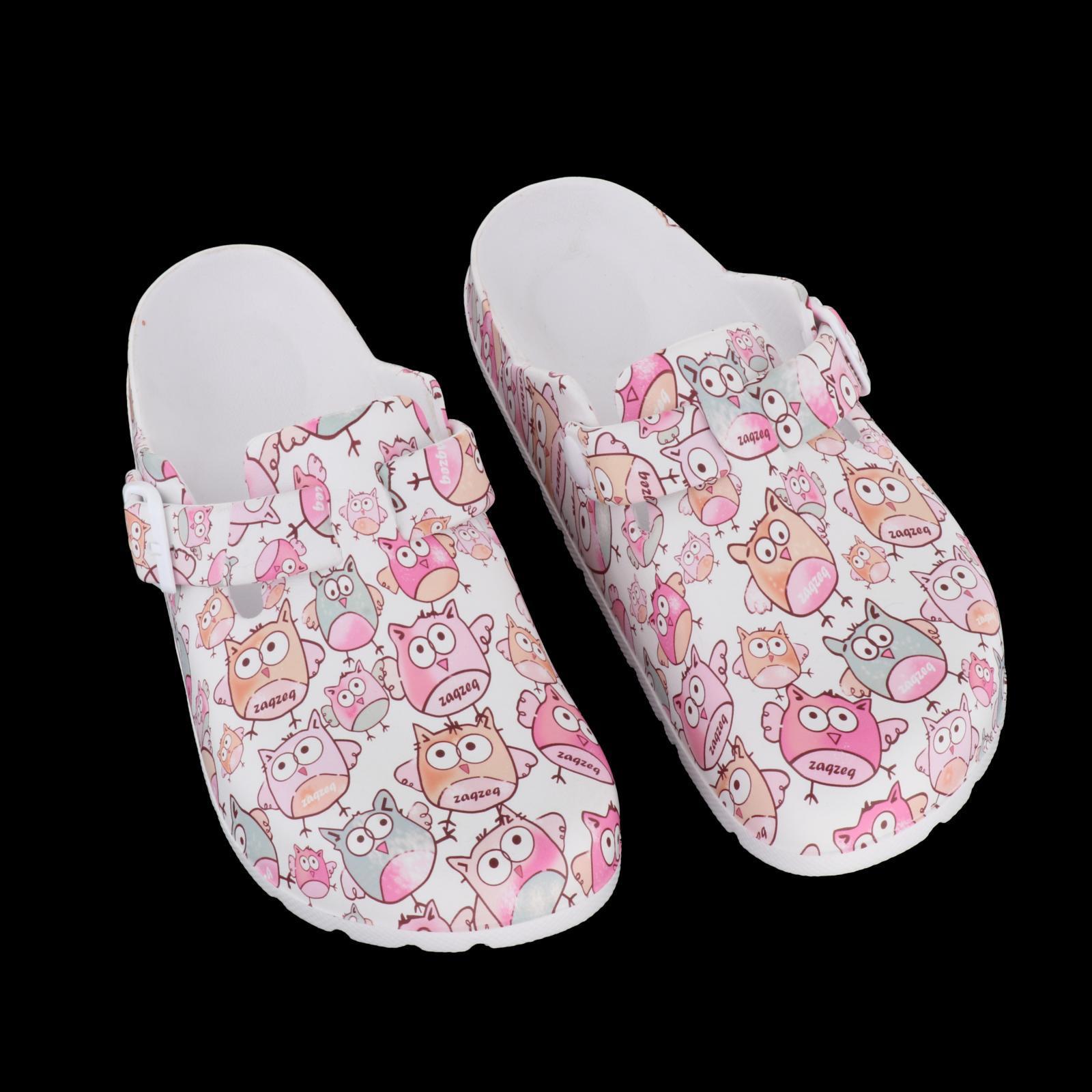2 Pairs Womens Flower Printed Chef Clogs Shoes Non Work Nursing Shoes