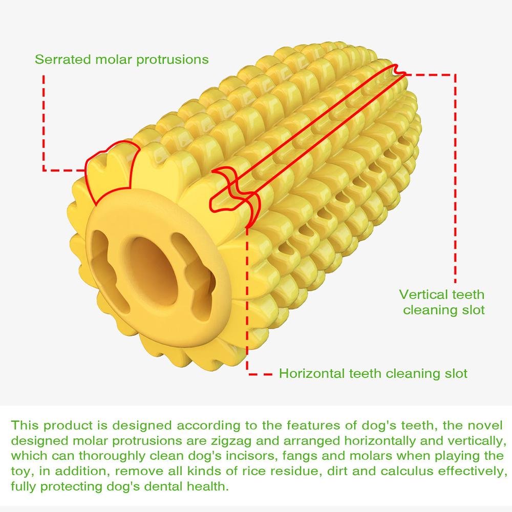 Đồ chơi tương tác cho chó gặm làm sạch răng hình bắp ngô