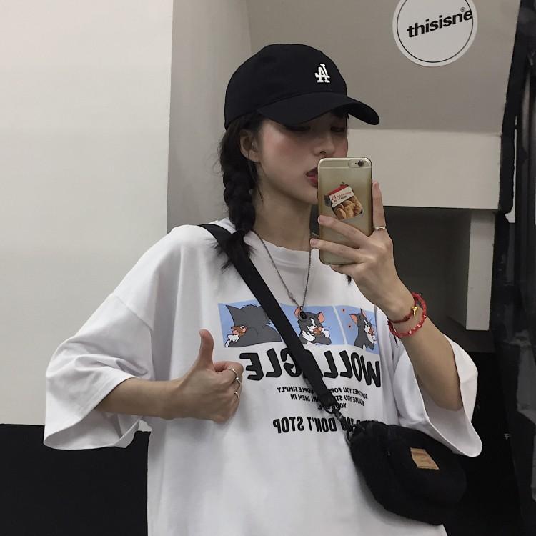 Áo thun tay lỡ form rộng Oversize Unisex, áo phông nam nữ AD68