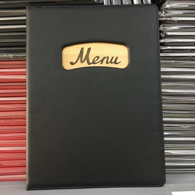 Bìa menu da khổ lớn 10 lá 205 may viền (24*32cm)