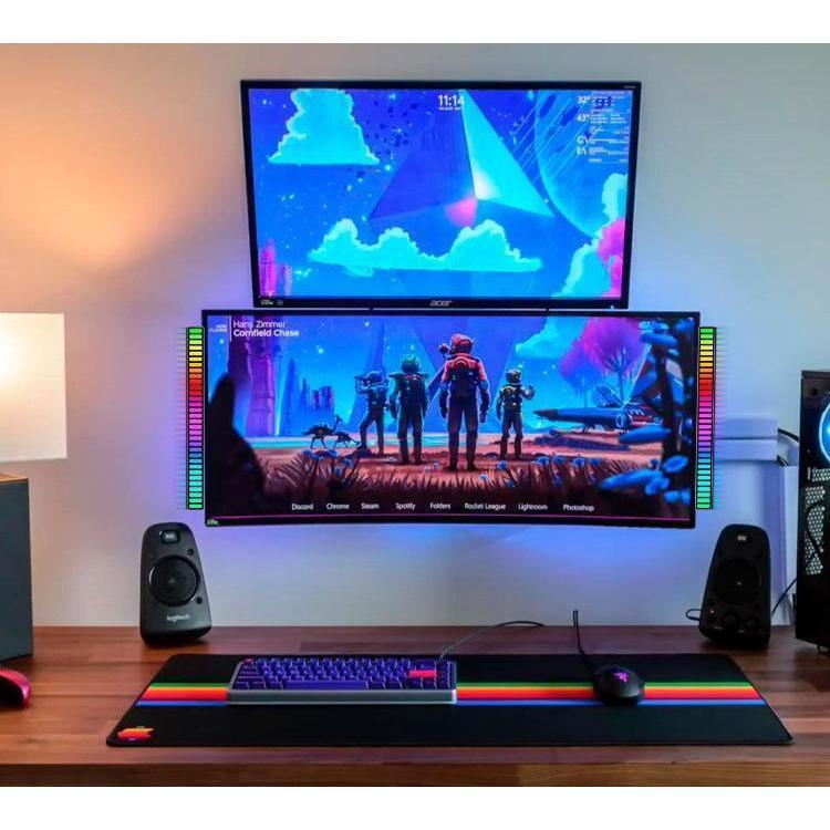 Thanh Đèn Led Cảm Biến Nhạc 18cm Dùng Dây Cắm Trực Tiếp Cực Đẹp Kèm Chân Đế