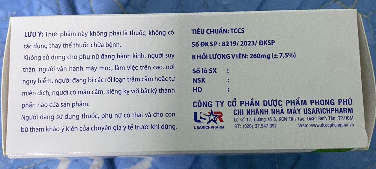 Hỗ trợ an thần - dễ ngũ - ngủ ngon giấc STILUSAR 60 - Hộp 100 viên