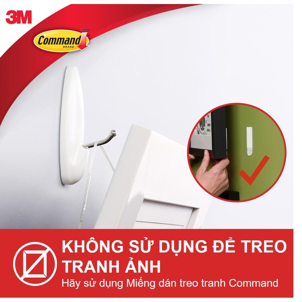 Móc dán tường đầu kim loại Command 3M vỉ 1 cái cỡ lớn chịu lực 2.2kg - Độ bền cao, bám cực chắc, tháo cực dễ 17069