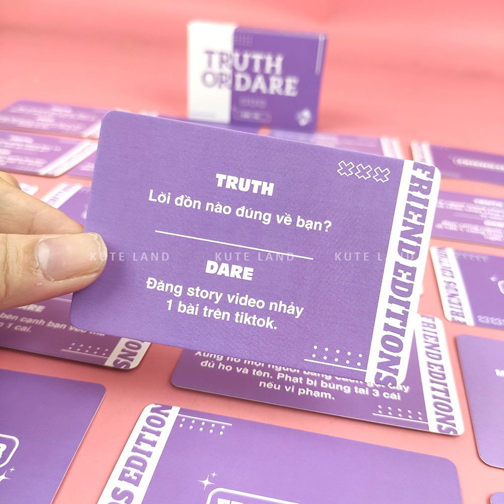 Bài Truth Or Dare Drinking Game Nói hay làm 55  lá bài dành cho nhóm bạn