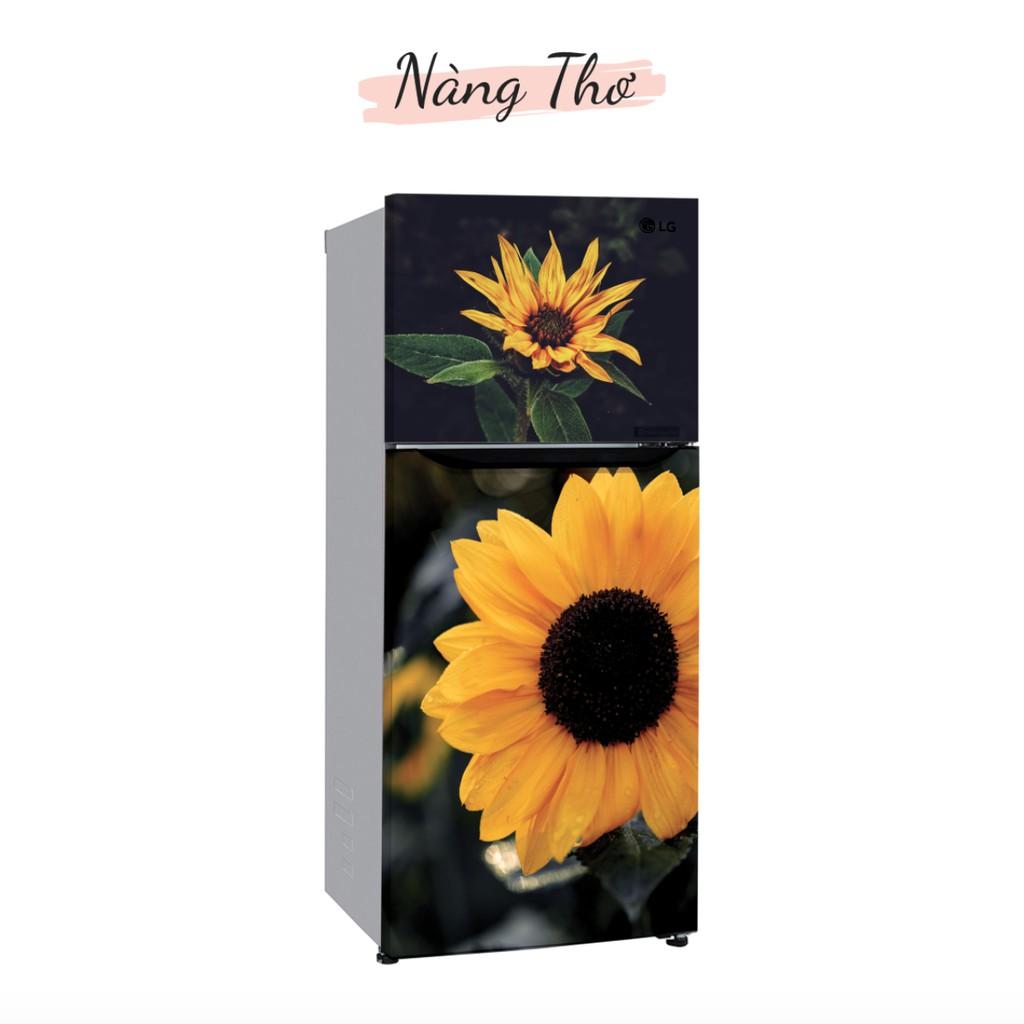 HÌNH HOA HƯỚNG DƯƠNG DÁN TỦ LẠNH NHIỀU KÍCH THƯỚC_THIẾT KẾ DECAL VIP