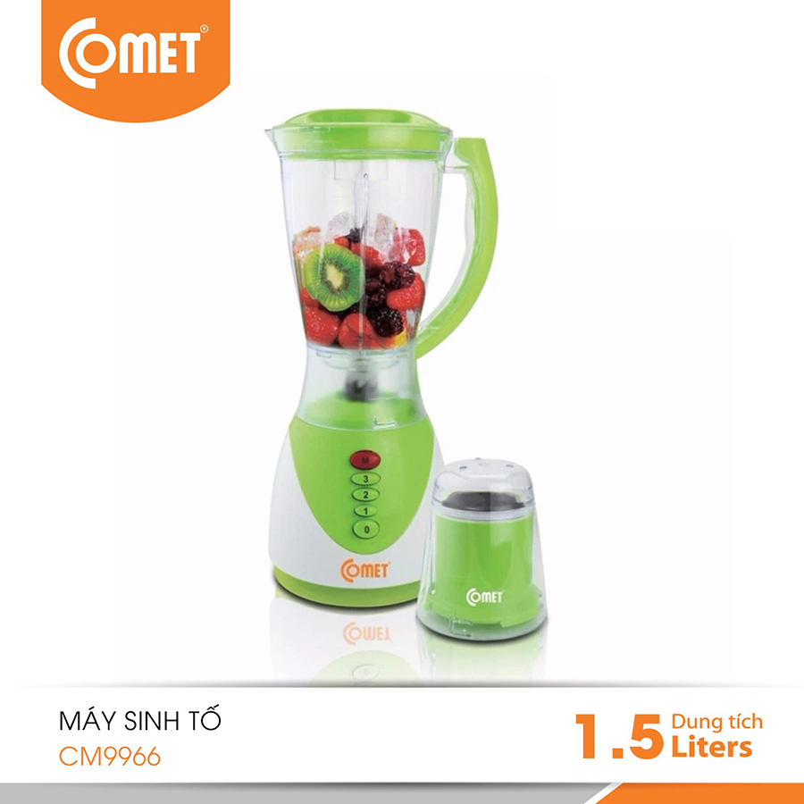 Máy Xay Sinh Tố Comet CM9966 (Màu Xanh Chuối) - 1,5 Lít - Hàng Chính Hãng