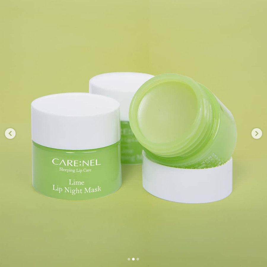 Combo son thỏi Romantic Love Lip Mattic tặng mặt nạ ngủ môi Carenel Lime Lip Night Mask