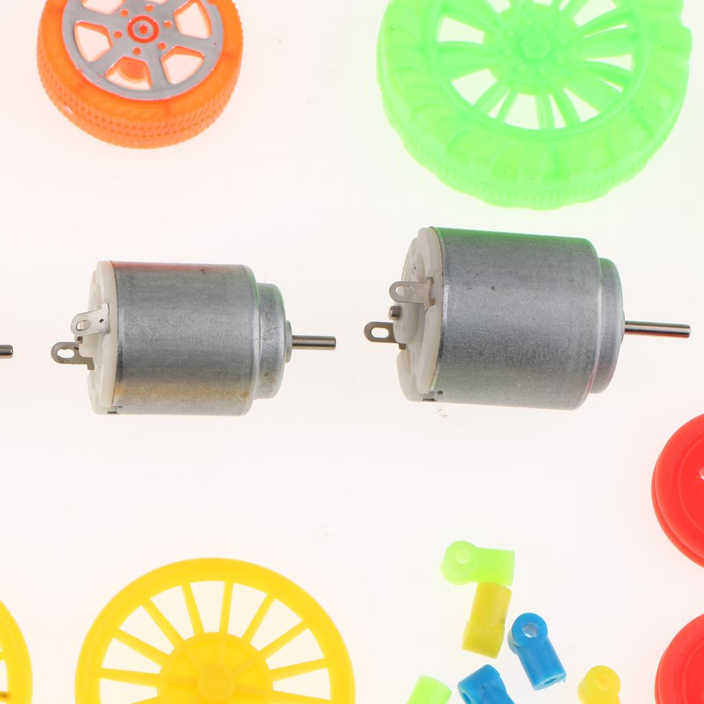 Plastic Motor Gears Kit Pulley Belt Shaft Sets DIY Robot Accessories