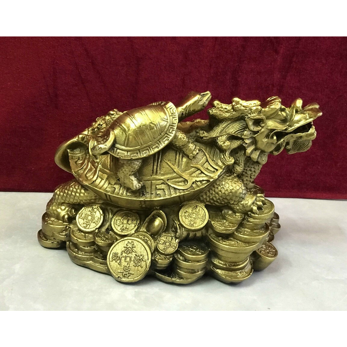 Vật phẩm phong thủy - Long quy cõng con