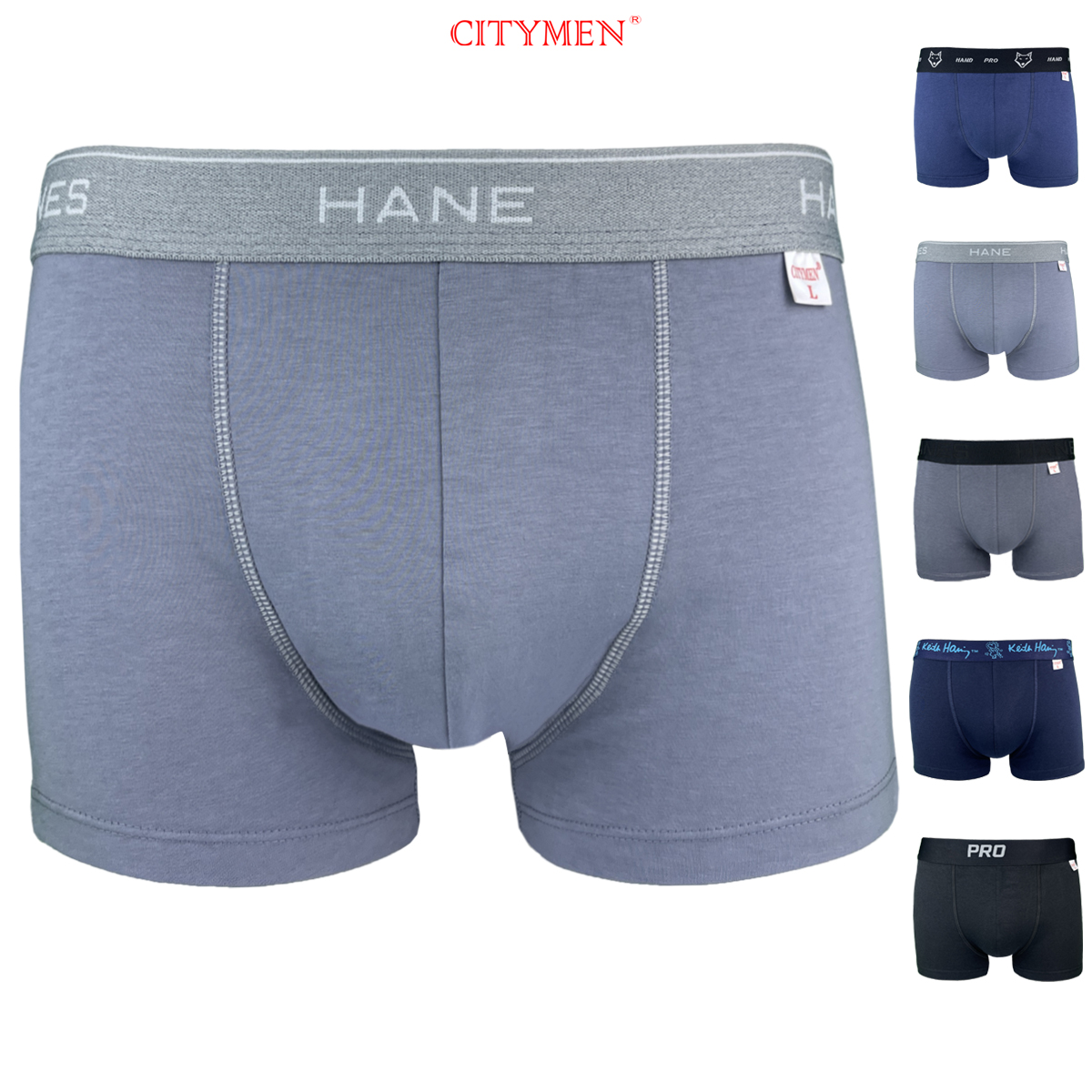 Hộp 4 Quần Lót Nam boxer vải cotton hiệu CITYMEN nhiều lưng 4 chiều cao cấp, đồ lót - LMTK-MULTIBC